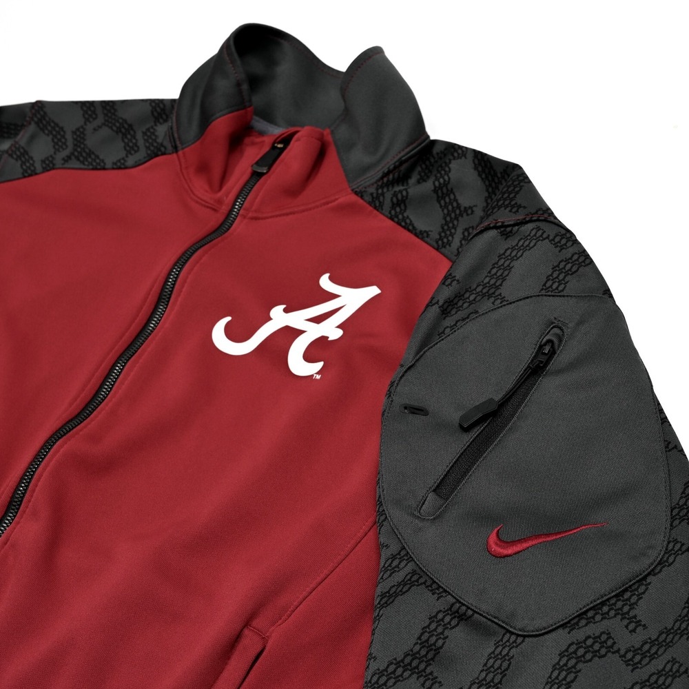 Nike Team Authentic Alabama Crimson Tide Dri Fit Full Zip Track Jacket Medium